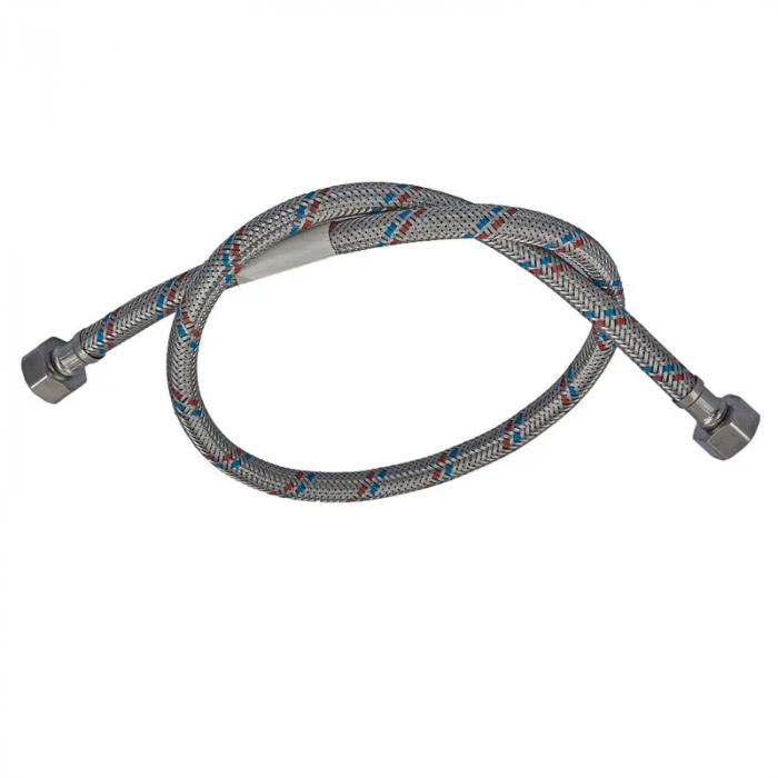 Гнучкий шланг для підключення води гайка 1/2'' - гайка 1/2'' (60 см) Zerix (ZX1552)