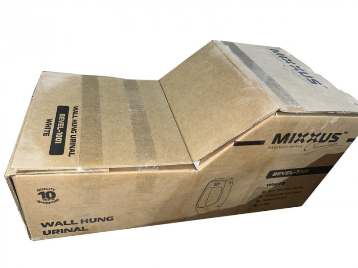 Пісуар підвісний Mixxus Premium BEVEL-1001 390x395x795mm з ІЧ-датчиком автоматичного змиву (MP6661)