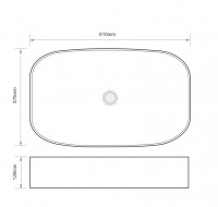 Раковина накладна MIXXUS PREMIUM BEVEL-0105 610х375х120mm (MP6524)