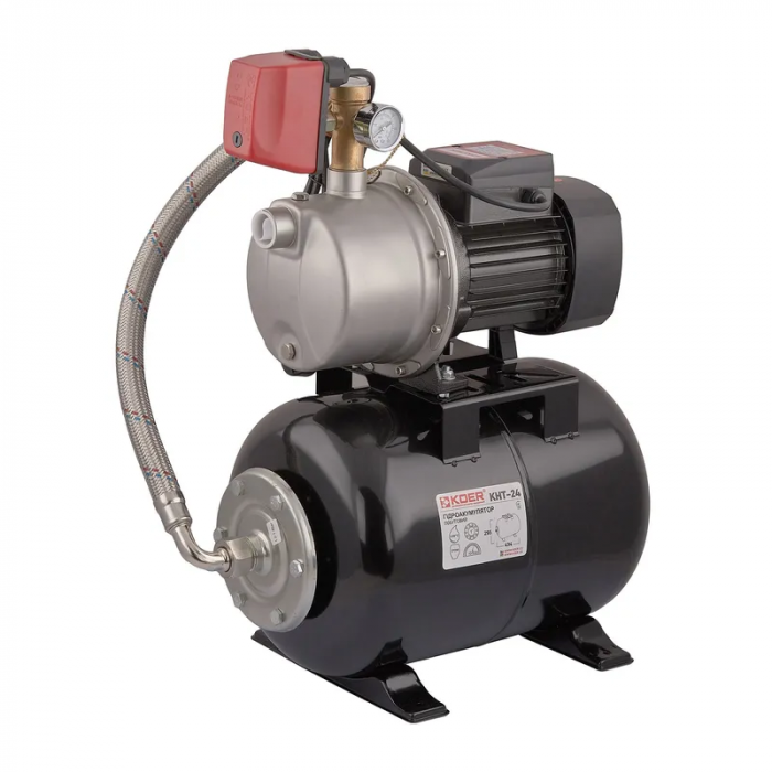 Насосна станція KOER AUTO JS-1100 Н=56М, Q=3,6кбМ, P=1100 Вт, 1"x1" з п'ятірником (KP3261)