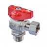 Кран кульовий Roho R116-050 -1/2"х1/2" ВЗ кутовий Н/Г, ручка "метелик" червона (RO0235)