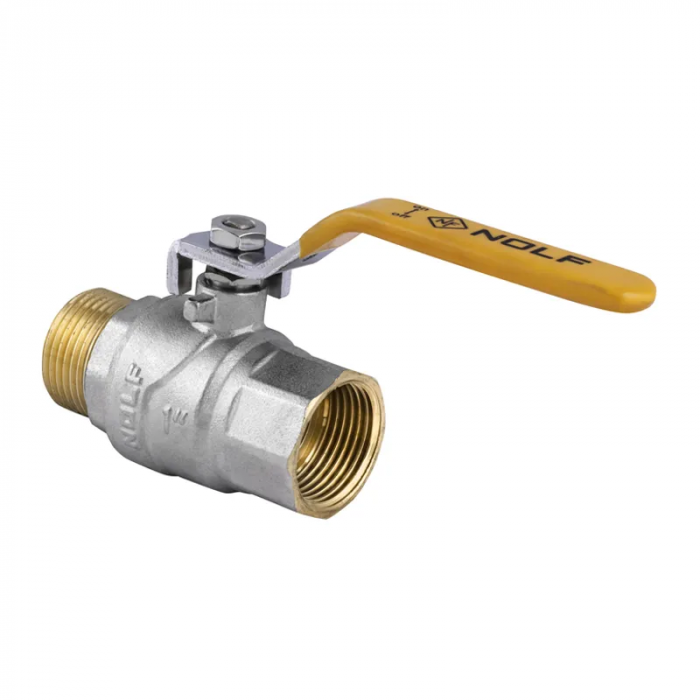 Кран кульовий Nolf NF.622 - 1" FM ГШВ YELLOW, ручка "важіль" жовта (NF2938)