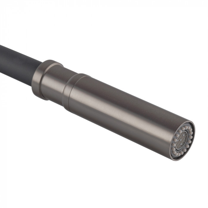 Змішувач для кухні Koer KI-70026-07 з чорним силіконовим виливом (KR5211)