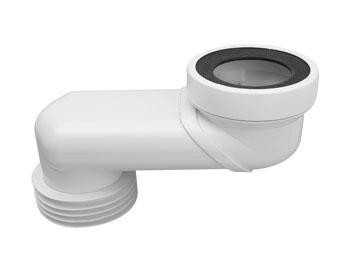 Колено-подключение к WC со смещенным центром 130 мм. с уплотнителем WCLO-13