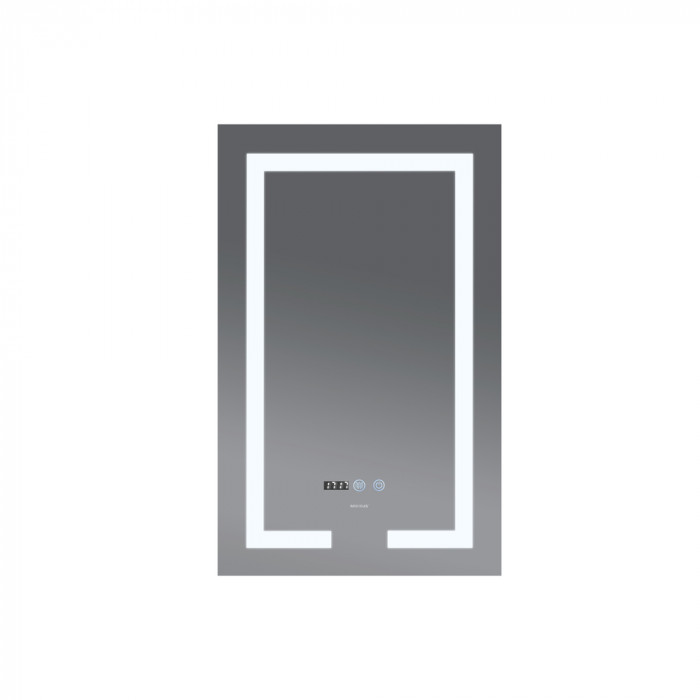Дзеркало Mixxus HARD MR06-50x80 з Led Touch, Anti-fog, димером, регулятором яскравості, годинником (MI6011)