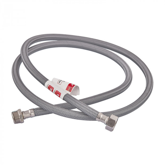 Гнучке підведення Zerix ZHN-02-FM1/2"-080 (нейлонове обплетення, гайки нерж) (ZX5150)