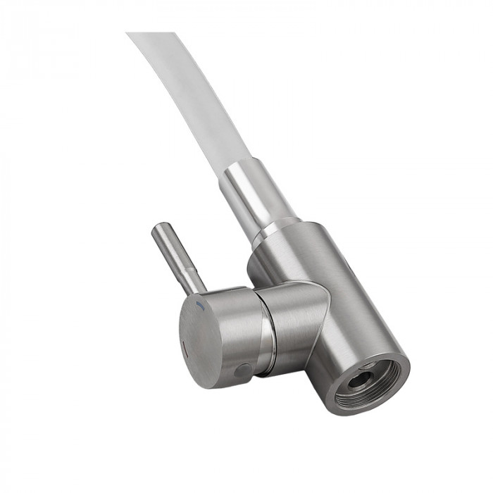 Змішувач для кухні Armata SUS-011 REFL.WHITE з силіконовим виливом, з нержавіючої сталі (CH6562)