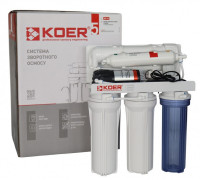 Система зворотного осмосу KOER KV-91 5 ступенів + помпа (мембрана 75 галон) (KR5327)