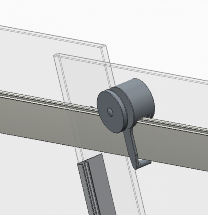 Бічна стінка до кабіни Koer SR SW01-90x200-TR-07 прозоре скло Easy Clean 8мм, графіт (KR5382)