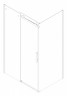 Бічна стінка до кабіни Koer SR SW01-90x200-TR-07 прозоре скло Easy Clean 8мм, графіт (KR5382)