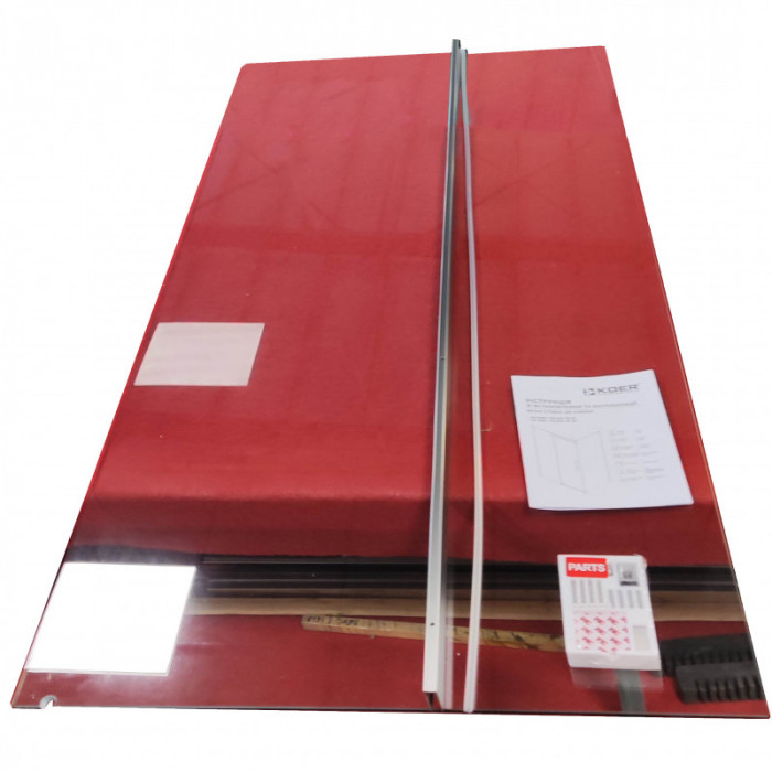 Бічна стінка до кабіни Koer SR SW01-90x200-TR-07 прозоре скло Easy Clean 8мм, графіт (KR5382)