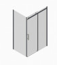 Бічна стінка до кабіни Koer SR SW01-90x200-TR-07 прозоре скло Easy Clean 8мм, графіт (KR5382)