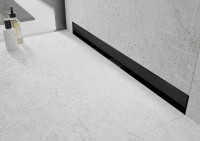 Трап для душа MEXEN FLAT WALL 2в1 настенный BLACK черный 100 см