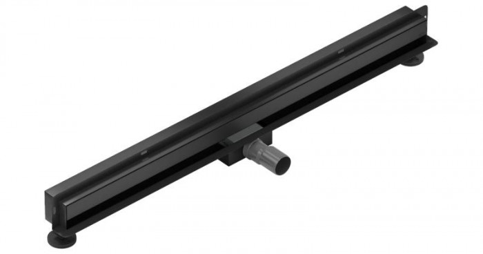 Трап для душа MEXEN FLAT WALL 2в1 настенный BLACK черный 100 см