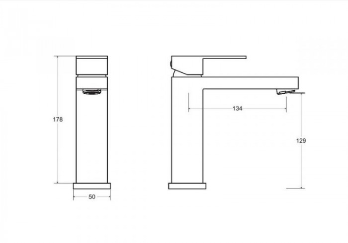 Змішувач до умивальника MODERN II/VARIUM II чорний матовий