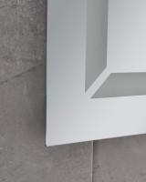 Дзеркало Mixxus LIGHT MR01-90x70 з Led Touch, Anti-fog, димером, регулятором яскравості, годинником (MI5999)