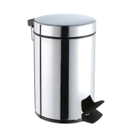 Відро для сміття кругле ZERIX PLAIN-MB0140 CHROME 40 л (колір хром глянець) (ZX4621)