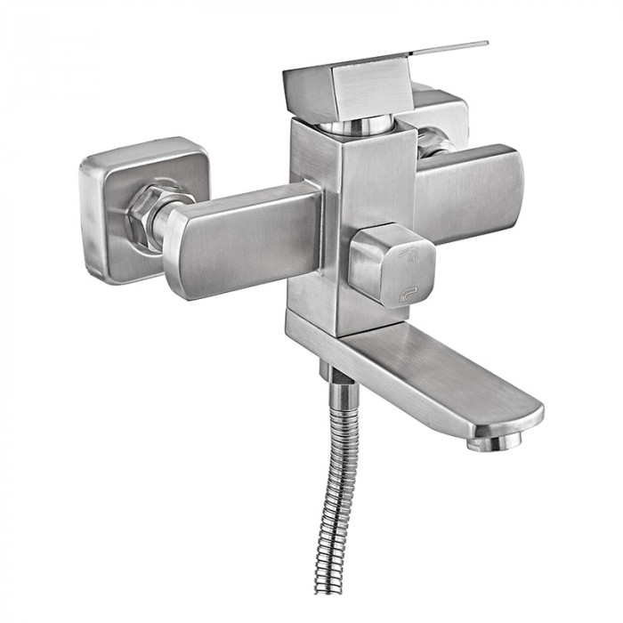 Змішувач для ванни Armata Kub - 009 (Euro) з нерж. сталі (CH6493)