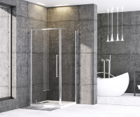 Душова кабіна без піддону MIXXUS PREMIUM BEVEL SC01-90x90x195-TR CHROME прозоре скло 6мм (MI6863)