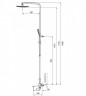 Душова колона із змішувачем Koer KB-56009-05 (Колір чорний) (KR3507)