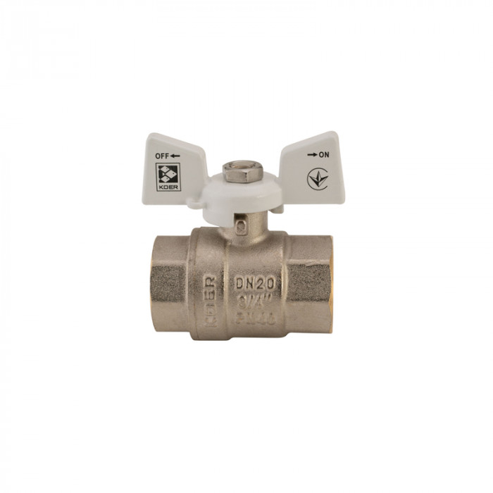 Кран кульовий Koer 3/4" ГГМ (KR.217.W) білий (KR0179)