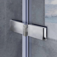 Шторки скляні на ванну розпашні KOER SR BS05-90x140-TR-01 прозоре скло EASY CLEAN 6мм хром (KR5372)