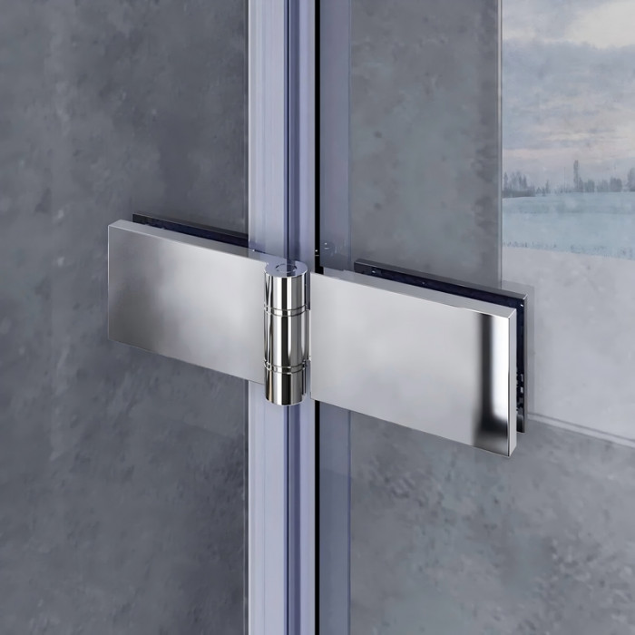 Шторки скляні на ванну Koer SR BS05-90x140-TR-01 прозоре скло Easy Clean 6мм, хром (KR5372)