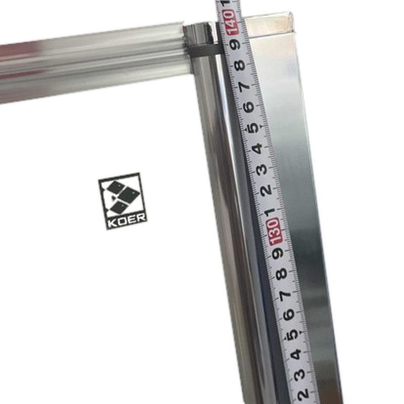 Шторки скляні на ванну розпашні KOER SR BS05-90x140-TR-01 прозоре скло EASY CLEAN 6мм хром (KR5372)