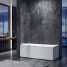 Шторки скляні на ванну розпашні KOER SR BS05-90x140-TR-01 прозоре скло EASY CLEAN 6мм хром (KR5372)