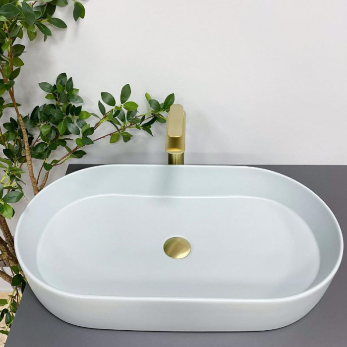 Умивальник (раковина) VBI VERONA 70 SMOKE BLUE накладний