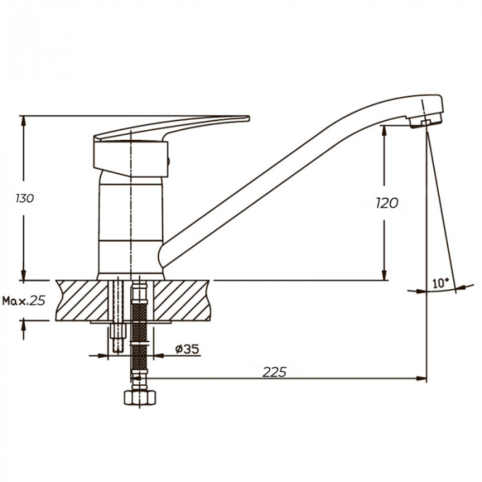 Змішувач для кухні Haiba Agat 555 (HB0009)
