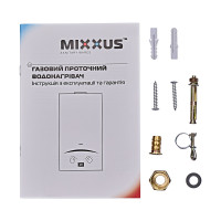 Газова колонка MIXXUS GWH-0410 BASIC GLASS димохідна 10 л/хв (панель зі скла з малюнком) (WH0025)