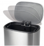 Відро для сміття з плавним закриттям прямокутне Mixxus Cubic-TC0112 SS Color 12л колір нержавійка (MI7089)