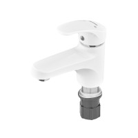 Змішувач для умивальника  Plamix Fidel-001 SET White (з підведенням) (PM0659)