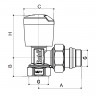 Кран радіаторний Roho R5550-050 - 1/2" кутовий (RO0128)