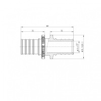 Муфта з'єднувальна рівнопрохідна Koer KA.С25 - 25(3.5mm) x 25(3.5mm) (KR4857)