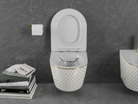 Підвісний унітаз MEXEN LENA WHITE DIAMOND GOLD