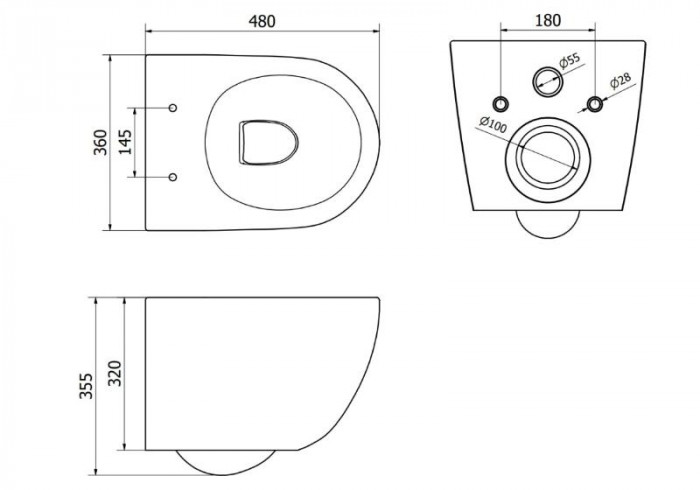 Підвісний унітаз MEXEN LENA WHITE DIAMOND GOLD