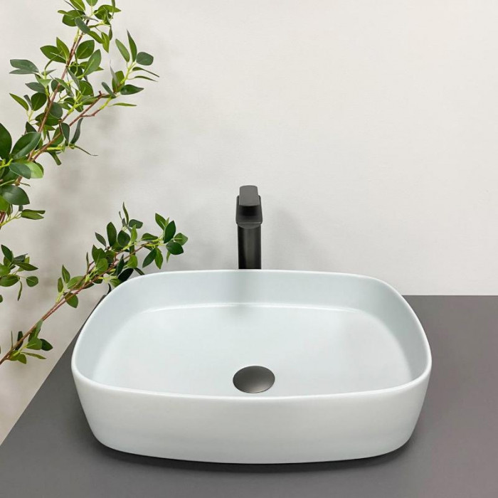 Умивальник (раковина) VBI AOSTA SMOKE BLUE накладний