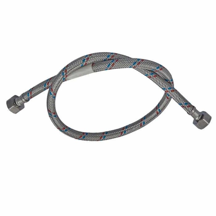 Гнучкий шланг для підключення води гайка 1/2'' - гайка 1/2'' (80 см) Zerix (ZX1553)