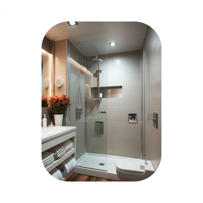 Дзеркало настінне Zerix PRIME MRZ07-60x85-Reverse прямокутне із закругленими кутами (ZX5637)