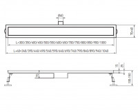Душовий трап KOER FD29-70x900 з нерж. сталі SUS304 70x900мм (AC0626)