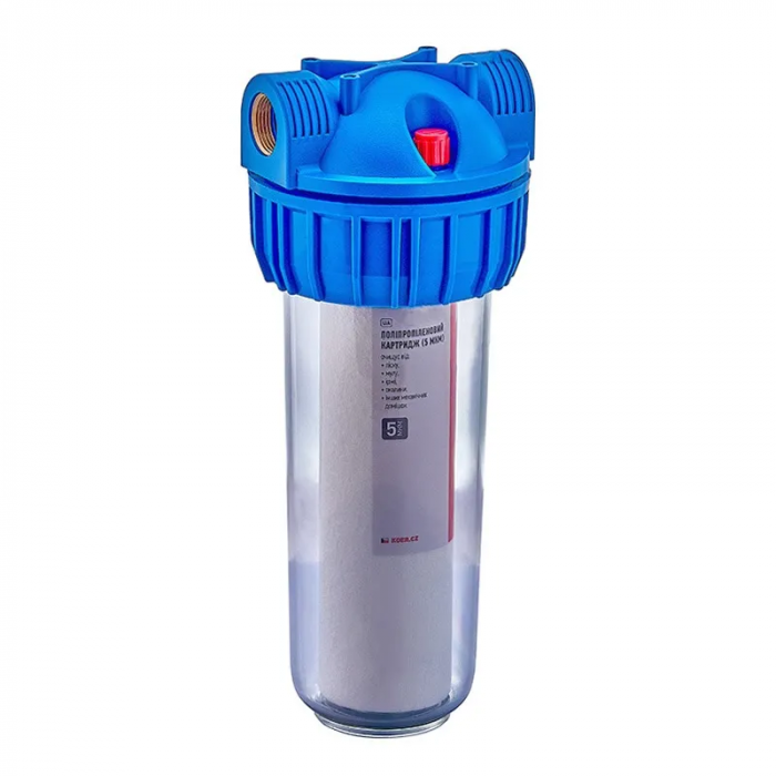 Фільтр для холодної води Koer KV-24-1 (колба 3-х складова, 8 атм. 1") (KR5019)