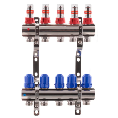 Колекторний блок з витратомірами Koer KR.1110-05 1&quot;x5 ways (KR2642)