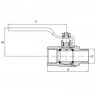 Кран кульовий Koer KG.205 - 1/2" FM ГШВ (газ) (KR4965)