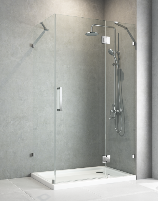 Бічна стінка до кабіни Koer SR SW04-80x200-TR-01 прозоре скло Easy Clean 10мм, хром (KR5389)