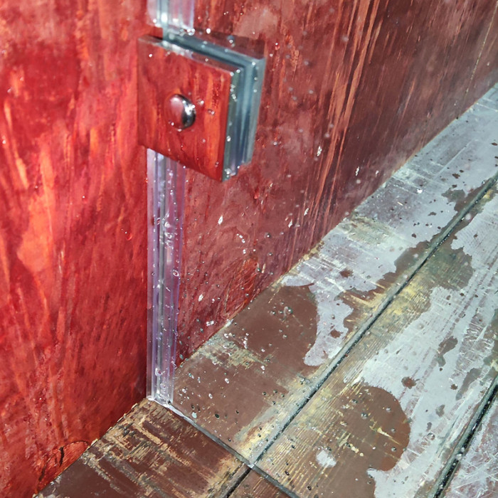 Бічна стінка до кабіни Koer SR SW04-80x200-TR-01 прозоре скло Easy Clean 10мм, хром (KR5389)