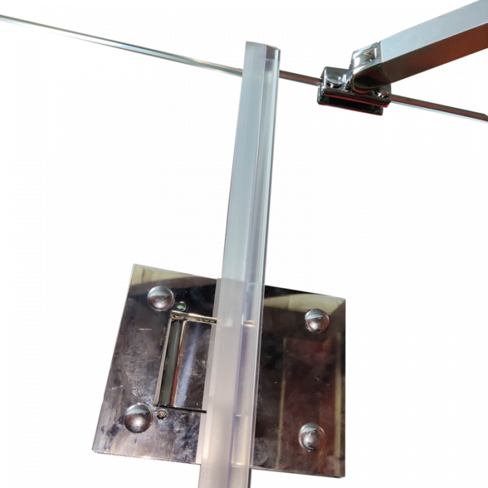 Бічна стінка до кабіни Koer SR SW04-80x200-TR-01 прозоре скло Easy Clean 10мм, хром (KR5389)