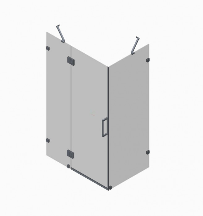 Бічна стінка до кабіни Koer SR SW04-80x200-TR-01 прозоре скло Easy Clean 10мм, хром (KR5389)