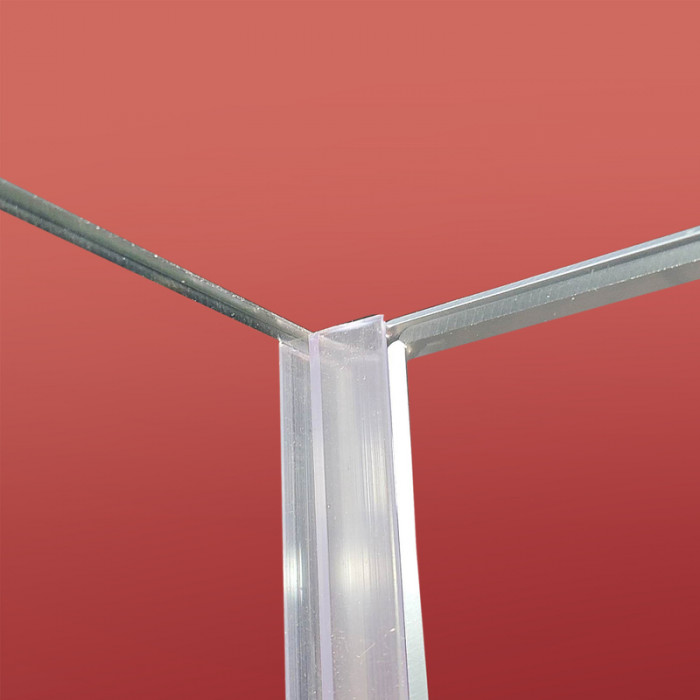 Бічна стінка до кабіни Koer SR SW04-80x200-TR-01 прозоре скло Easy Clean 10мм, хром (KR5389)